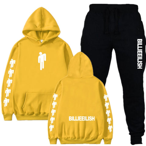 Image of 2019 Billie Eilish Autumn Winter Tracksuit Women Men Sweatshirts Casual Suit Women Clothing Suit Jogging Pant Sporting Suit