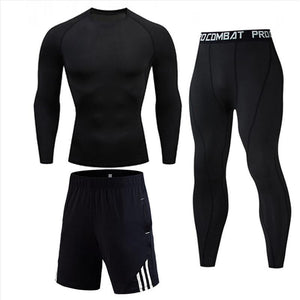 High Quality Compression Men's Sport Suits Quick Dry Running sets Clothes Sports Joggers Training Gym Fitness Tracksuits men