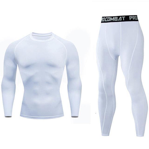 Image of High Quality Compression Men's Sport Suits Quick Dry Running sets Clothes Sports Joggers Training Gym Fitness Tracksuits men