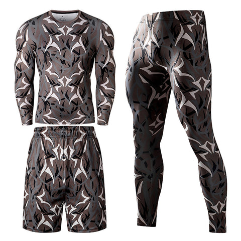 Image of Superhero Compression Tracksuits Men's Sport Suit Quick Dry Running sets Clothes Sports Joggers Training Gym Fitness Man Set